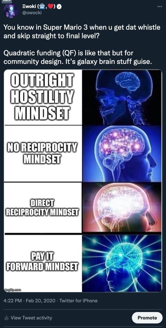 Tweet documenting observed behavior changes in the community